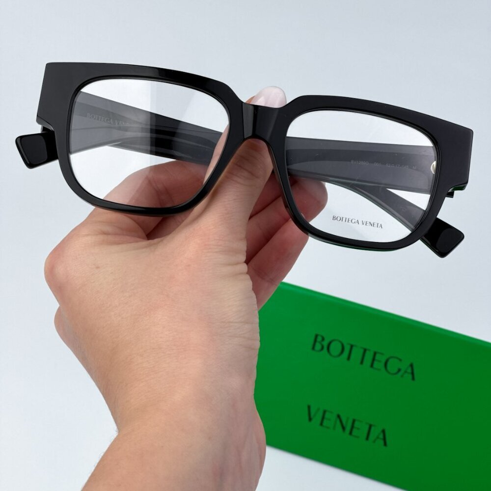 Bottega Veneta BV1289O 001 BRAND NEW Eyeglasses Black Square Women